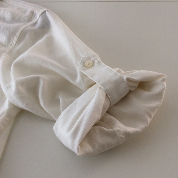 Michael Kors White Long Sleeve Button Up- Size Small - Picture 7 of 9